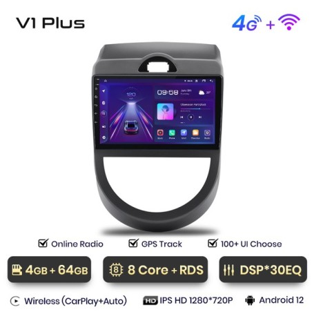 Radio Navegador Android para Kia Soul (2008-2011)