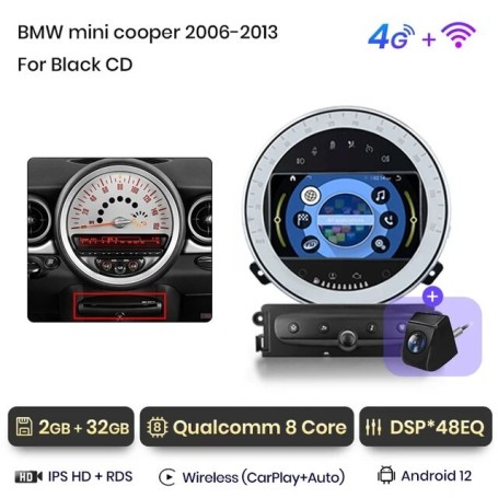 Radio Navegador Android para Mini Cooper R56 R60 2007 2010