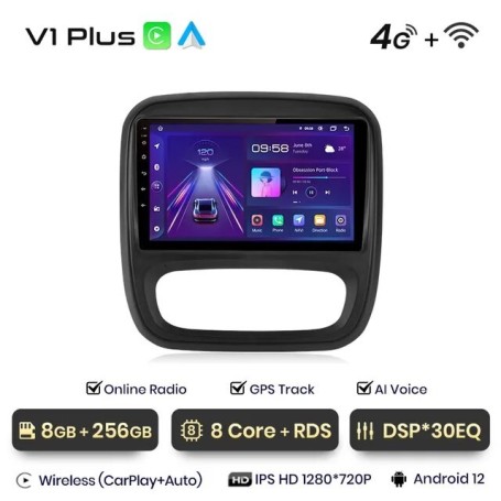 Radio Navegador Android para Renault Trafic 3 (2014-2021), Opel Vivaro B (2014-2018)