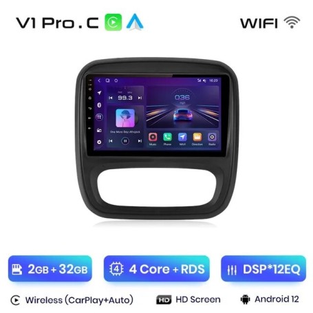 Radio Navegador Android para Renault Trafic 3 (2014-2021), Opel Vivaro B (2014-2018)