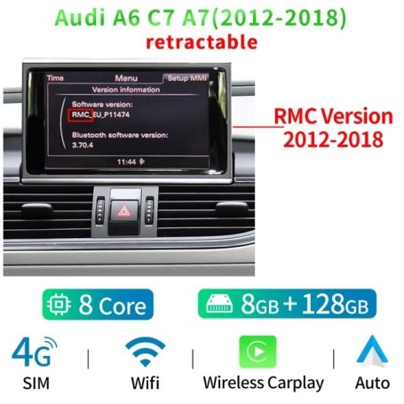 Radio Navegador Android para Audi A6 C7, A7 (2012-2018)