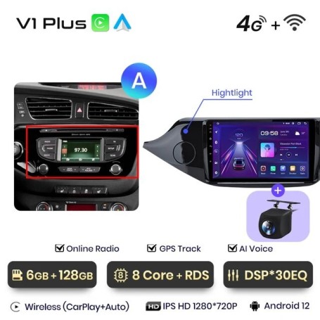 Radio Navegador Android para KIA CEED JD Cee 'd (2012-2018)