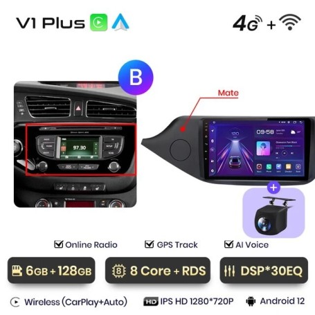 Radio Navegador Android para KIA CEED JD Cee 'd (2012-2018)