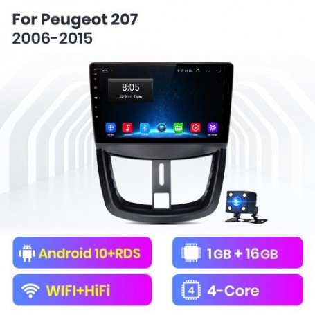 Radio Navegador Android para PEUGEOT 207 (2006-2015)