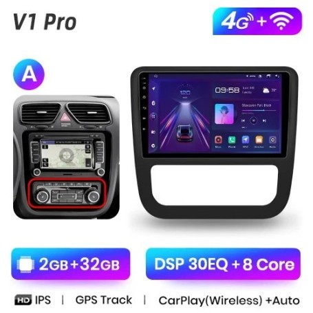 Radio Navegador Android para VW Scirocco (2008-2013)