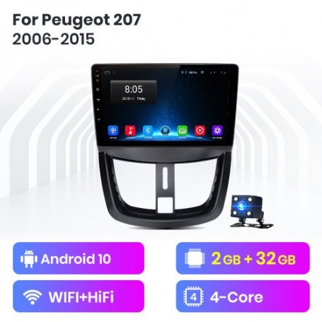 Radio Navegador Android para PEUGEOT 207 (2006-2015)
