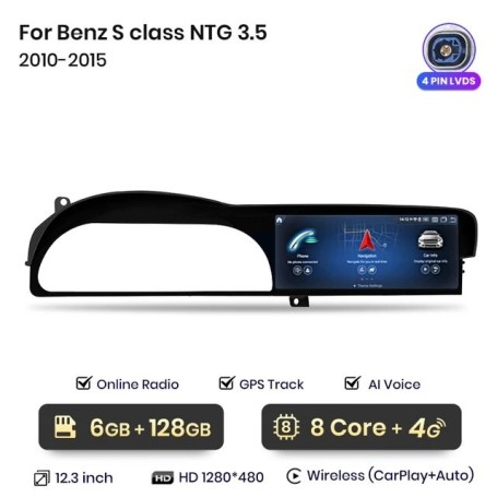 Radio Navegador Android para Mercedes Benz Clase S W221 y Clase CL W216 (2005-2014)