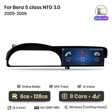 Radio Navegador Android para Mercedes Benz Clase S W221 y Clase CL W216 (2005-2014)