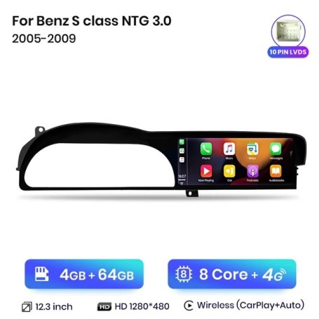 Radio Navegador Android para Mercedes Benz Clase S W221 y Clase CL W216 (2005-2014)