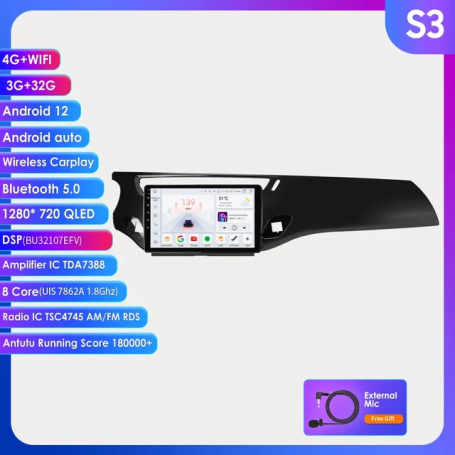 Radio Navegador Android para Citroen C3, DS3 (2010-2016)