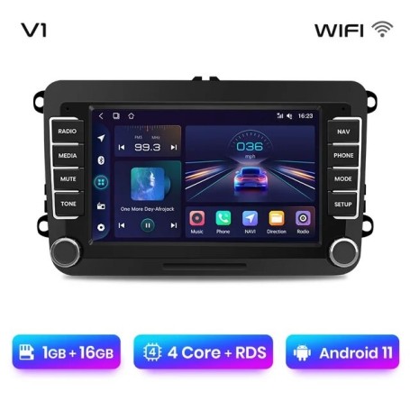 Radio Navegador Android para Volkswagen, VW, SEAT Leon, Passat B6, B7, Tiguan, Touran, GOLF, POLO