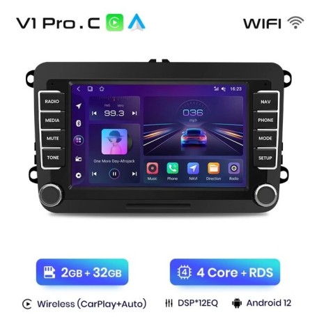 Radio Navegador Android para Volkswagen, VW, SEAT Leon, Passat B6, B7, Tiguan, Touran, GOLF, POLO