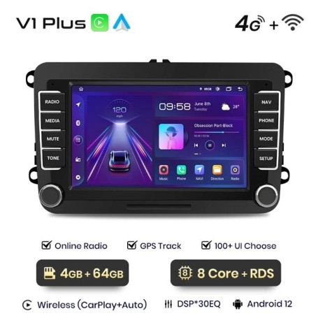 Radio Navegador Android para Volkswagen, VW, SEAT Leon, Passat B6, B7, Tiguan, Touran, GOLF, POLO