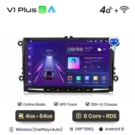 Radio Navegador Android para Volkswagen Seat Leon Passat B6 B7 CC Skoda Octavia Polo Golf 5 6 Touran Tiguan