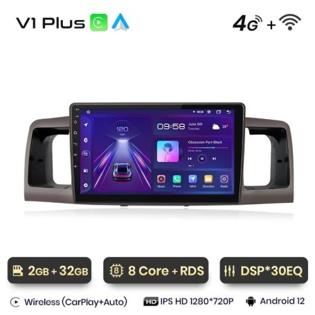 Radio Navegador Android para Toyota Corolla E130, E120, (2000-2004)