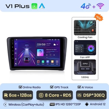 Radio Navegador Android para Skoda Rapid (2012 - 2020)