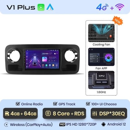 Radio Navegador Android para Mercedes Benz Sprinter