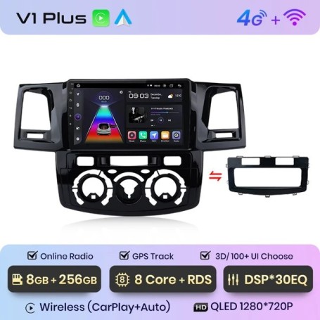 Radio Navegador Android para Toyota Fortuner Hilux Revo Vigo (2007 - 2015)