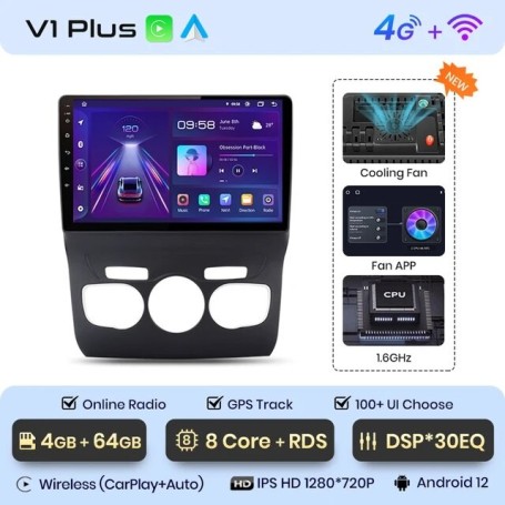 Radio Navegador Android para Citroen C4L (2013 - 2017)