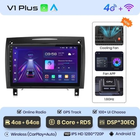 Radio Navegador Android para Mercedes Benz SLK R171 (2004 - 2011)