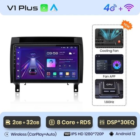 Radio Navegador Android para Mercedes Benz SLK R171 (2004 - 2011)