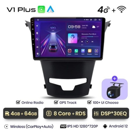 Radio Navegador Android para SsangYong Korando 3 Actyon 2