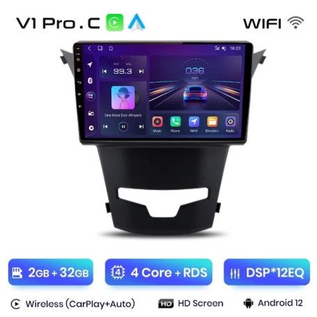 Radio Navegador Android para SsangYong Korando 3 Actyon 2