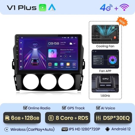 Radio Navegador Android para Mazda MX 5 MX5 III 3 NC (2008 - 2015)