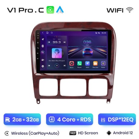 Radio Navegador Android para Mercedes Benz Clase S W220 (1998 - 2005)