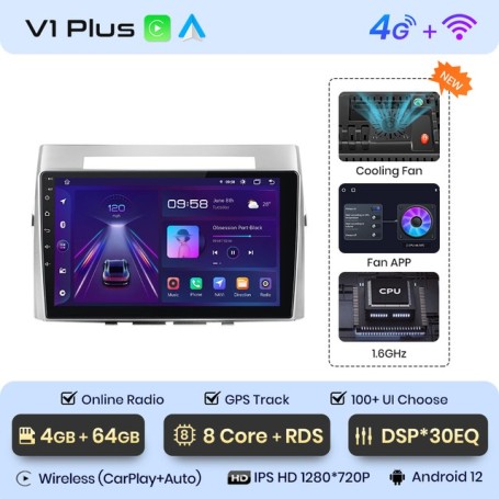 Radio Navegador Android para Toyota Corolla Verso (2004 - 2009)