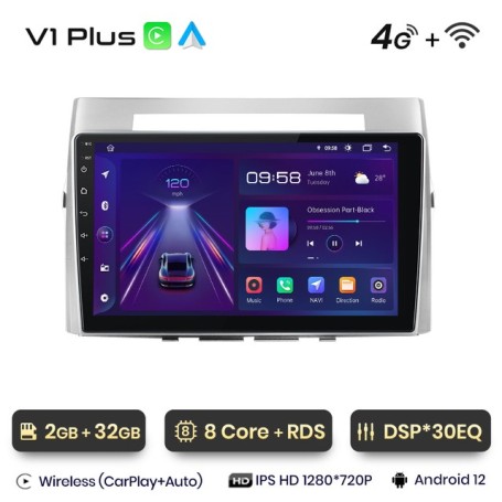 Radio Navegador Android para Toyota Corolla Verso (2004 - 2009)