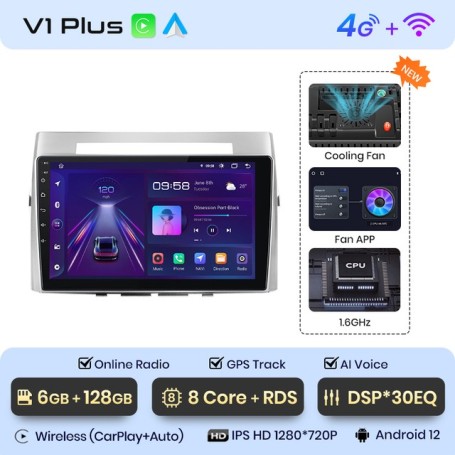Radio Navegador Android para Toyota Corolla Verso (2004 - 2009)