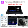 Radio Navegador Android para Lexus CT CT200 CT200h (2012 - 2020)