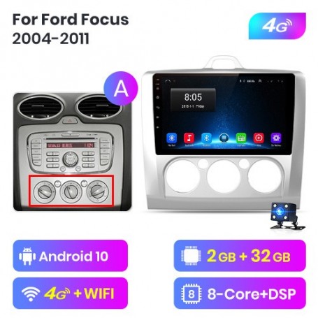 Radio Navegador Android para Ford Focus MK2 (2004-2011)