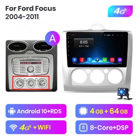 Radio Navegador Android para Ford Focus MK2 (2004-2011)