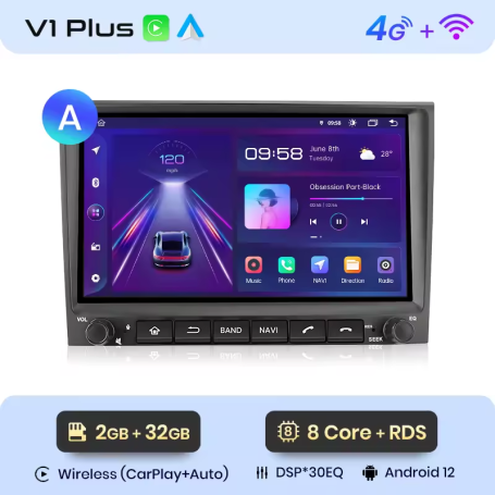 Radio Android para Porsche 911, 997, 987, Cayman Boxster (1998-2006)