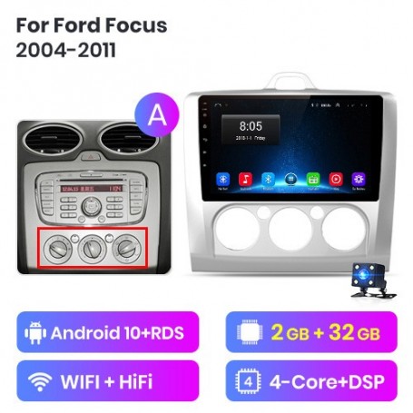 Radio Navegador Android para Ford Focus MK2 (2004-2011)