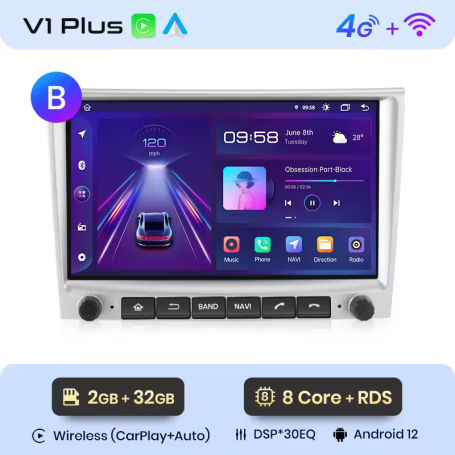 Radio Android para Porsche 911, 997, 987, Cayman Boxster (1998-2006)