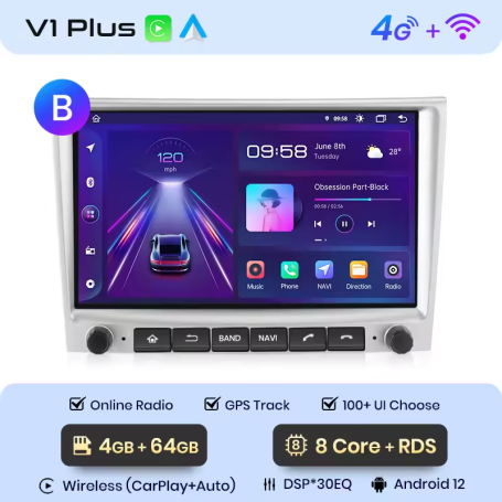 Radio Android para Porsche 911, 997, 987, Cayman Boxster (1998-2006)