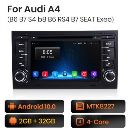 Radio Navegador Android para Audi A4 B6 S4 RS4 B7 B8 SEAT Exeo